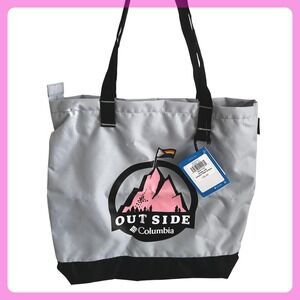 New Columbia Unisex Outdoor Mountain Pride Flag Graphic Tote Bag‎ Grey & Black